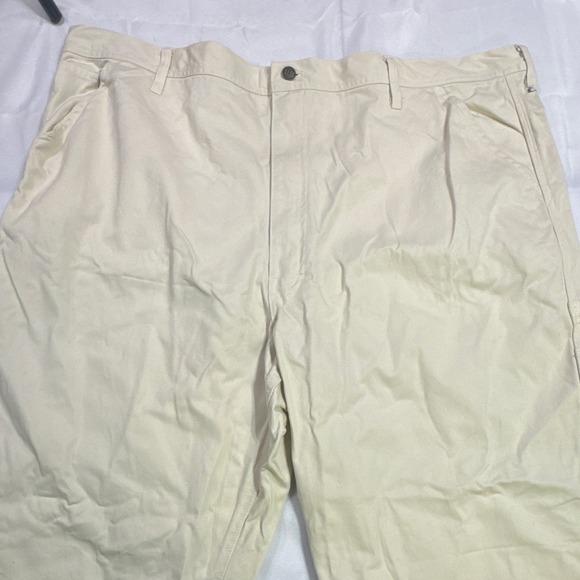 Rugged Blue Other - Rugged Blue Men's Carpenter Work Pants Khaki 48x30 100% Cotton Utility Relaxed